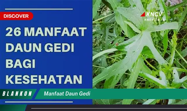 Ketahui 7 Manfaat Daun Gedi yang Jarang Diketahui