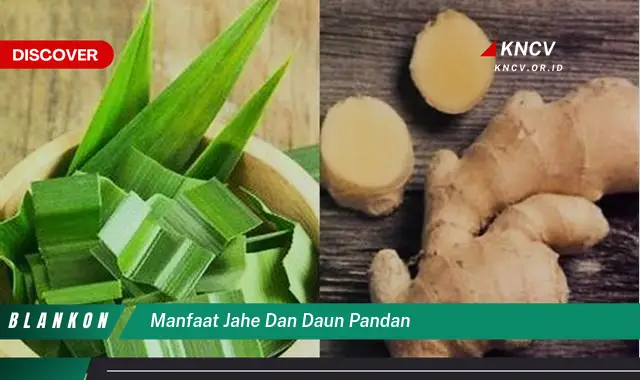 Ketahui 9 Manfaat Jahe dan Daun Pandan untuk Kesehatan Tubuh Anda