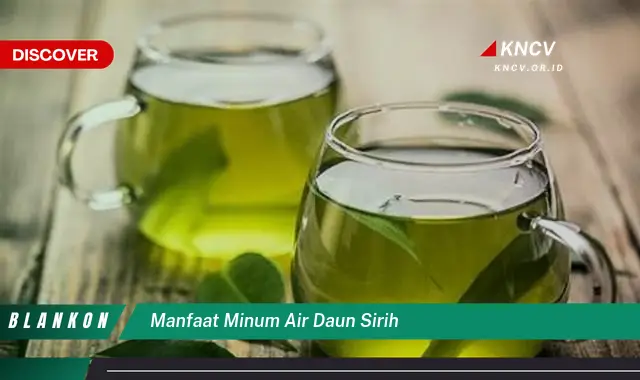 8 Manfaat Minum Air Sirih yang Jarang Diketahui