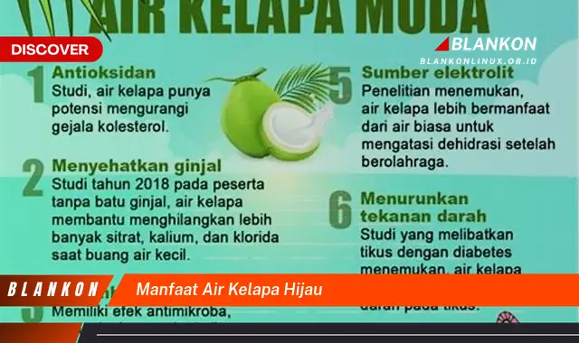 manfaat air kelapa hijau