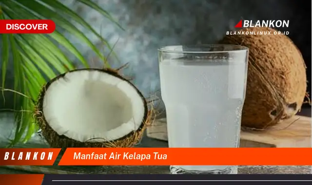 manfaat air kelapa tua