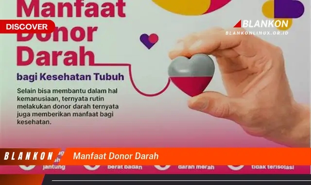 manfaat donor darah