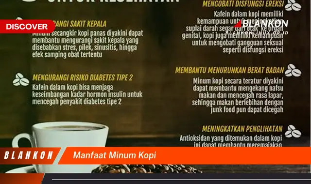 manfaat minum kopi