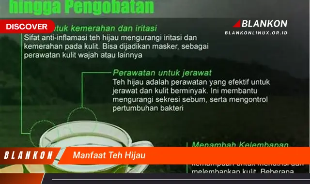 manfaat teh hijau